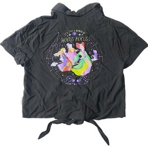 Disney Her Universe Women Large Hocus Pocus Tie Front Shirt Sanderson Sisters